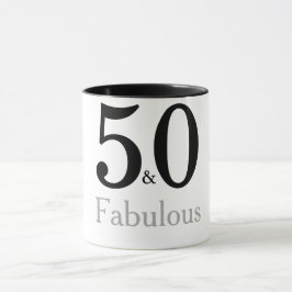 50 und fabulous Geburtstags-Tasse Tasse