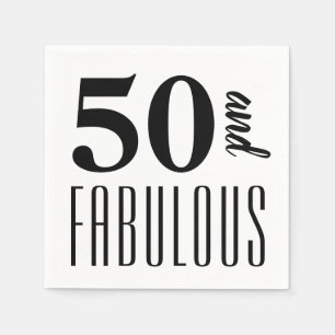 50 und Fabulous Geburtstagspartei Napoleon Serviette
