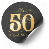 50 und Fabulous gold & black Aufkleber