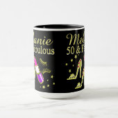 50 UND FABULOUS GOLD DIVA PERSONALISIERTE MUG TASSE (Zentrum)