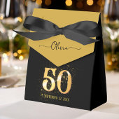 50 und Fabulous gold & schwarz Geschenkschachtel