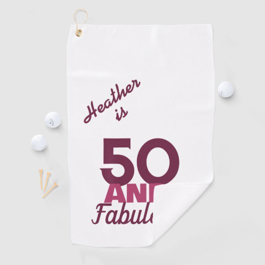50 und Fabulous Golfhandtuch (Insitu)