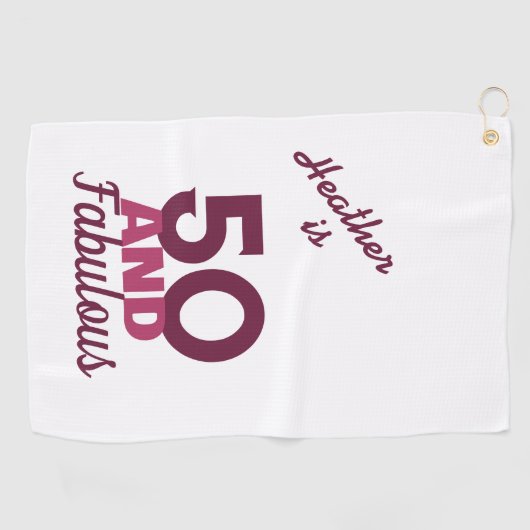 50 und Fabulous Golfhandtuch (Horizontal)
