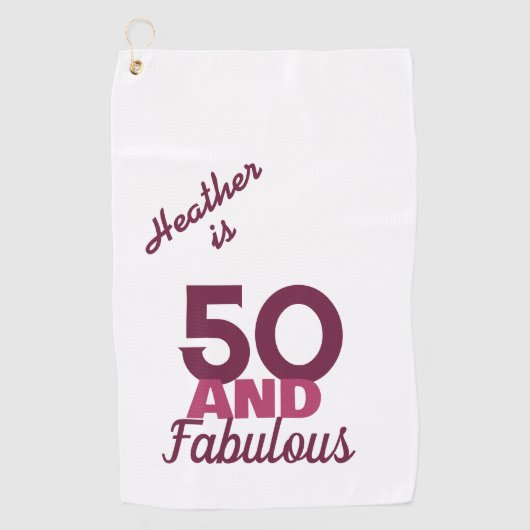 50 und Fabulous Golfhandtuch (Vorderseite)