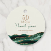 50 und Fabulous Green Gold Agate Vielen Dank Geschenkanhänger (Rückseite)