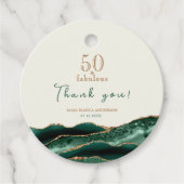 50 und Fabulous Green Gold Agate Vielen Dank Geschenkanhänger (Vorderseite)