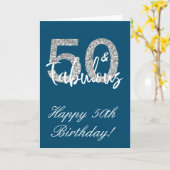 50 und fabulous Happy Birthday 50. Karte (Gelbe Blume)