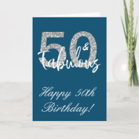 50 und fabulous Happy Birthday 50.