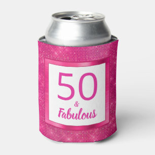 50 und Fabulous Hot Pink Glam 50. Geburtstagsparty Dosenkühler