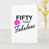 50 und Fabulous Karte (Gelbe Blume)