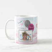 50 und fabulous KEEPSAKE Tasse Foto Pink (Links)