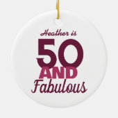 50 und Fabulous Keramik Ornament (Hinten)
