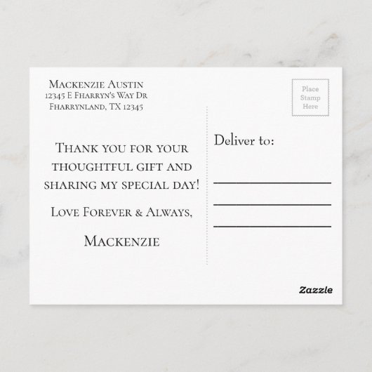 50 und Fabulous | Klassisches Gold Schwarz und Wei Postkarte (Rückseite)