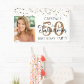 50 UND FABULOUS Kupfer Gold Confetti Foto Banner (Insitu)