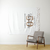 50 UND FABULOUS Kupfer Gold Party Hintergrund Wandteppich (Beispiel (Horizontal))