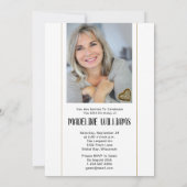 50 und Fabulous Leopard Foil Ballon Foto Einladung (Rückseite)