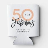 50 und Fabulous Modern 50. Geburtstag Dosenkühler (Rückseite)
