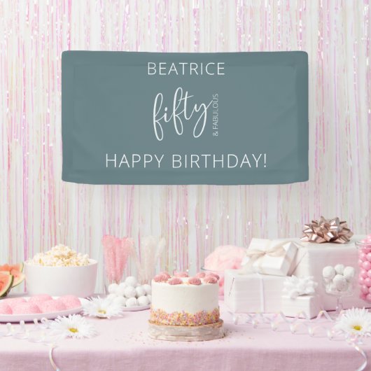 50 und Fabulous Modern Script Banner (Party)