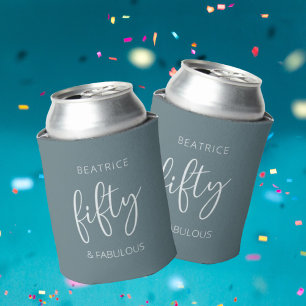 50 und Fabulous Modern Script Cooler Dosenkühler