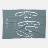 50 und Fabulous Modern Script Geschirrtuch (Horizontal)