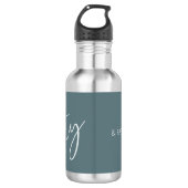 50 und Fabulous Modern Script Gray Edelstahlflasche (Vorderseite)