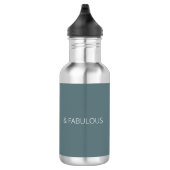 50 und Fabulous Modern Script Gray Edelstahlflasche (Rechts)