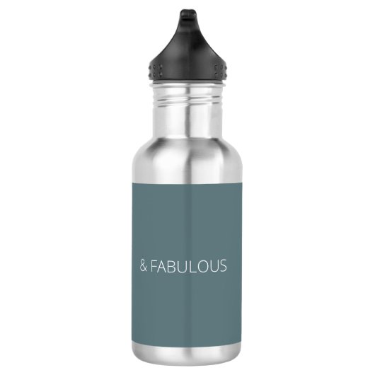 50 und Fabulous Modern Script Gray Edelstahlflasche (Rechts)