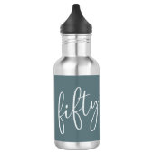 50 und Fabulous Modern Script Gray Edelstahlflasche (Links)
