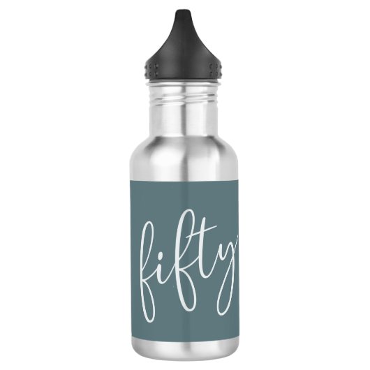 50 und Fabulous Modern Script Gray Edelstahlflasche (Links)