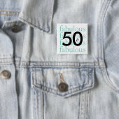 50 und Fabulous | Moderne Typografie Button (Beispiel)