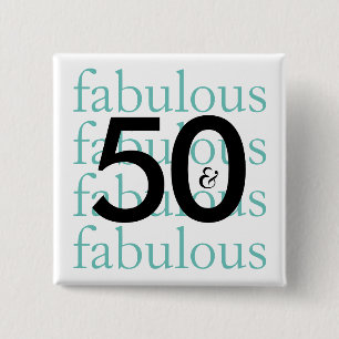 50 und Fabulous   Moderne Typografie Button