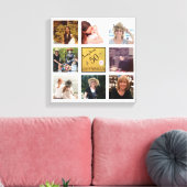 50 und Fabulous Name 8 Foto Collage Keepake Leinwanddruck (Insitu (Wohnzimmer))