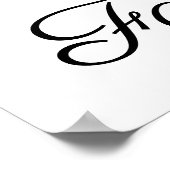 50 und Fabulous Name Grosses Foto Rot 50. Geburtst Poster (Ecke)