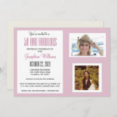 50 und Fabulous Party Fotos Einladung (Vorne/Hinten)