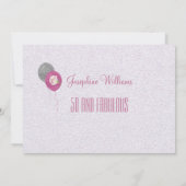 50 und Fabulous Party Fotos Glam Einladung (Rückseite)