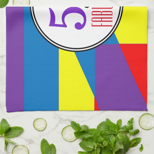 50 und Fabulous Party Geschirrtuch (Gefaltet)