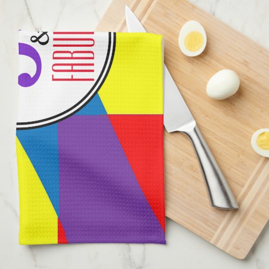 50 und Fabulous Party Geschirrtuch (Viertel Falte)