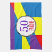 50 und Fabulous Party Geschirrtuch (Vertikal)