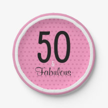 50 und fabulous Pink Black Girly Geburtstag