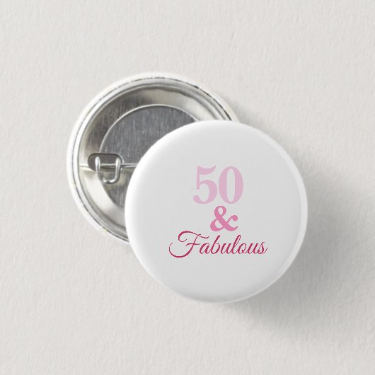 50 und Fabulous Pink Button (Vorne & Hinten)