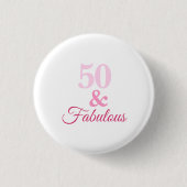 50 und Fabulous Pink Button (Vorderseite)