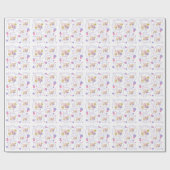 50 und Fabulous Pink Flamingo Geschenkpapier (Flach)