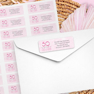 50 und Fabulous Pink Retro Vintage Typografie