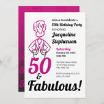 50 und Fabulous Pink und Black Einladung<br><div class="desc">Laden Sie Ihre Freunde zu einer 50 und fabelhaften Geburtstagsparty ein! Feiern Sie Ihre besondere Freundin mit diesem zeichn einer Dame,  mit kurzem Haar,  in Rosa und Schwarz. Personalisieren Sie ihren Namen,  das Datum,  den Ort und die UAWG. Entworfen,  illustriert und urheberrechtlich geschützt durch ©Jacqueline Schneider.</div>