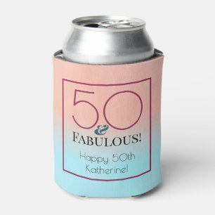 50 und Fabulous Pink und Blue Birthday Party Dosenkühler