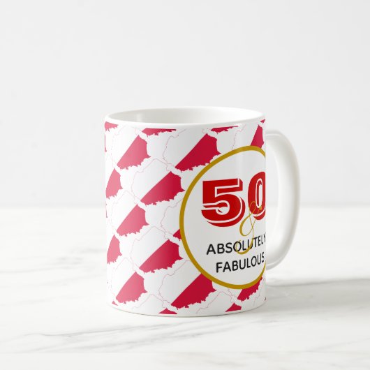 50 und Fabulous POLEN FLAG Kaffeetasse (VorderseiteRechts)