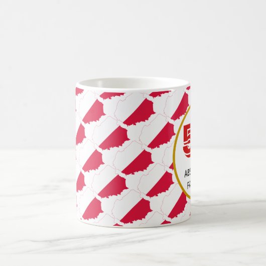 50 und Fabulous POLEN FLAG Kaffeetasse (Mittel)