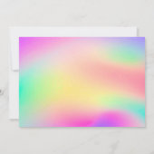 50 und Fabulous Rainbow Bunter Geburtstag Einladung (Rückseite)