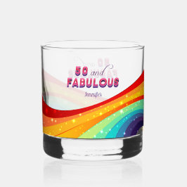 50 und Fabulous Rainbow Custom 50. Geburtstag Whiskyglas