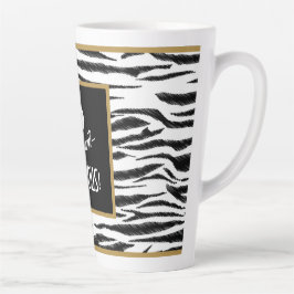 50 und FABULOUS! Retro Zebra Streifen 50. Geburtst Milchtasse